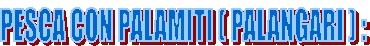 PESCA CON PALAMITI ( PALANGARI ) : 